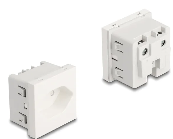 DeLOCK Tomacorriente Easy 45 con conexión a tierra T13 Suiza 45 x 45 mm