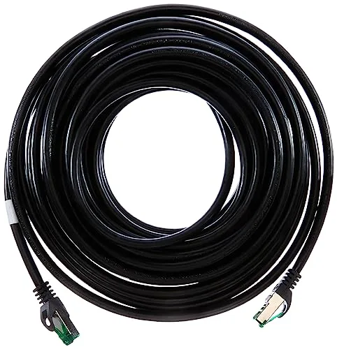 Good Connections® Cable de conexión para exteriores de categoría 6A, 10 m, IP66, con protección de enclavamiento de 10 velocidades, conductor de cobre/CU - S/FTP, PiMF - 500 MHz - para exteriores,