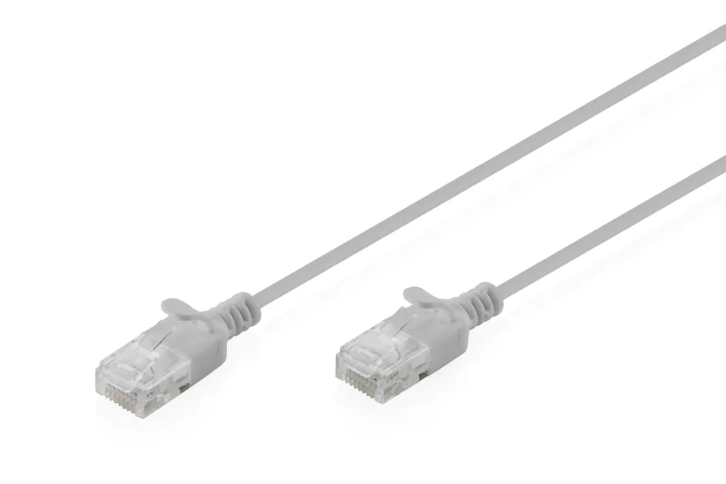Digitus Cable de conexión CAT 6 U-UTP Slim, 0,3 m, gris