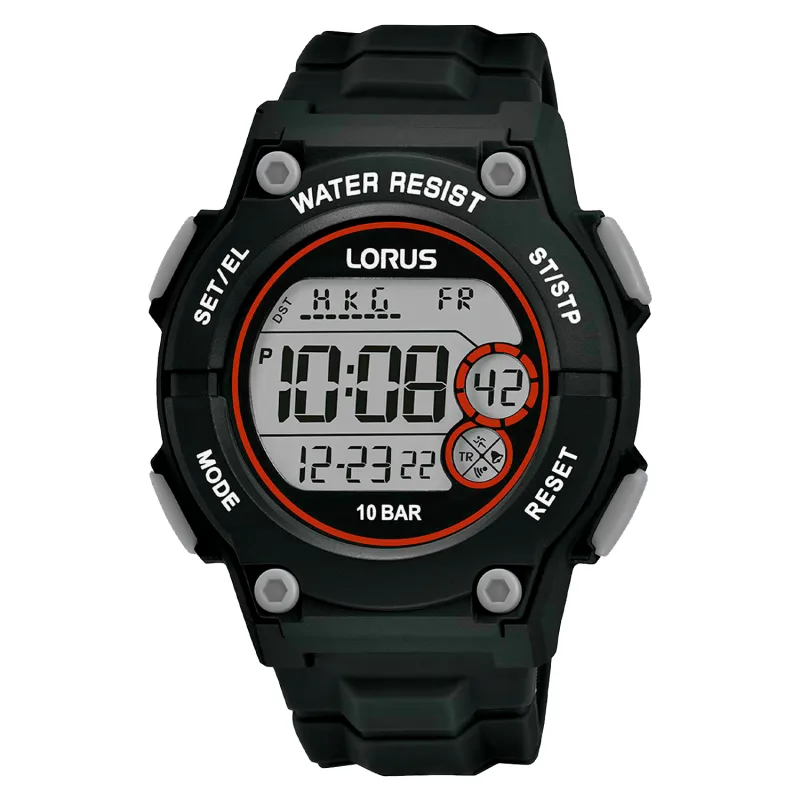 LORUS Digital Modelo Man Sports Digital BRC. Preta 40mm. Marca