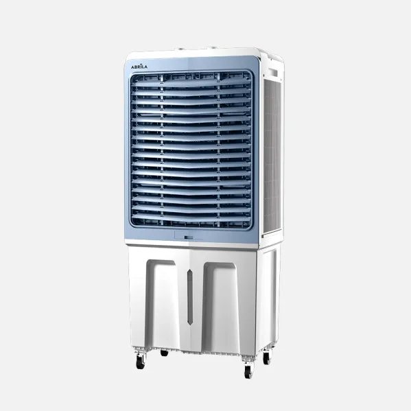 Climatizador indust.pilatus blanco/azul 200w 3vel 72l oscilante 4acumulad.frio humidificador 132x58x40cm