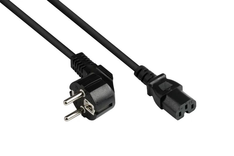 Alcasa P0150-S050 cable de transmisión Negro 5 m Enchufe tipo E+F C15 acoplador