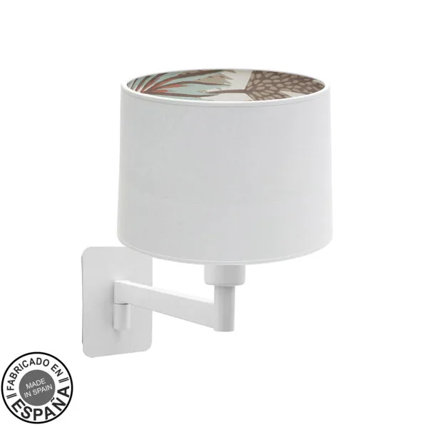 ABRILA Aplique De Pared 1 Luz Modelo Tunez Blanco Artesanal