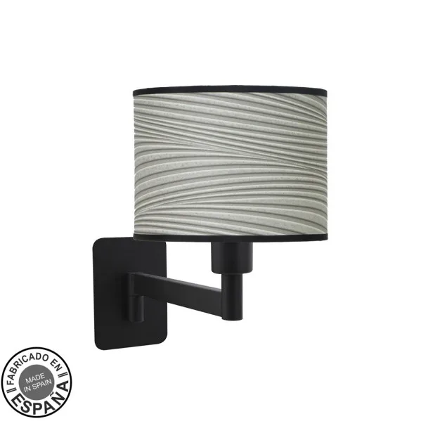 FABRILAMP Aplique Abatible Moda 1xe14 Negro/surco Gris 26x17x28 Cm