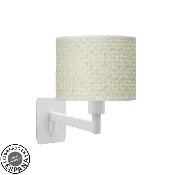FABRILAMP Aplique Abatible Moda 1xe14 Blanco/cañizo Blanco 26x17x28 Cm
