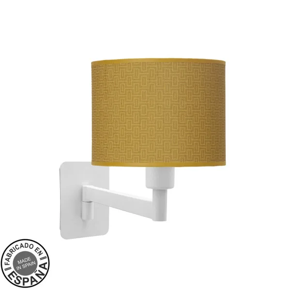 ABRILA Aplique De Pared Modelo Moda Amarillo Con Pantalla