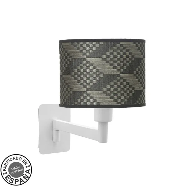 FABRILAMP Aplique Abatible Moda 1xe14 Blanco/tetris Gris 26x17x28 Cm