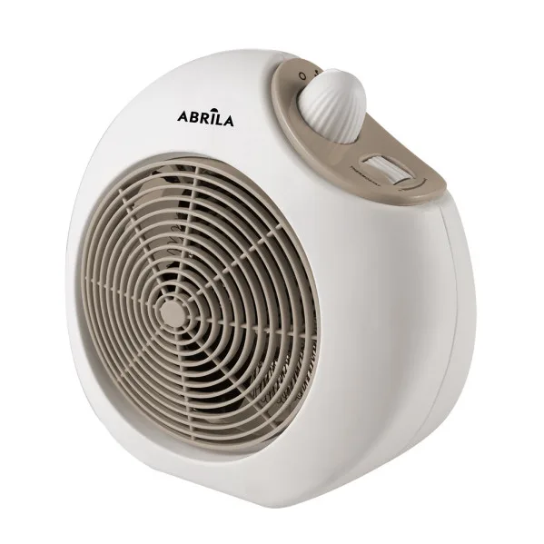 ABRILA - Termoventilador Eléctrico Savona 2000W Blanco/Beis con Termostato Regulable | 2 Potencias y 3 Funciones | Sistema de Seguridad | 24,5x25,5x14cm