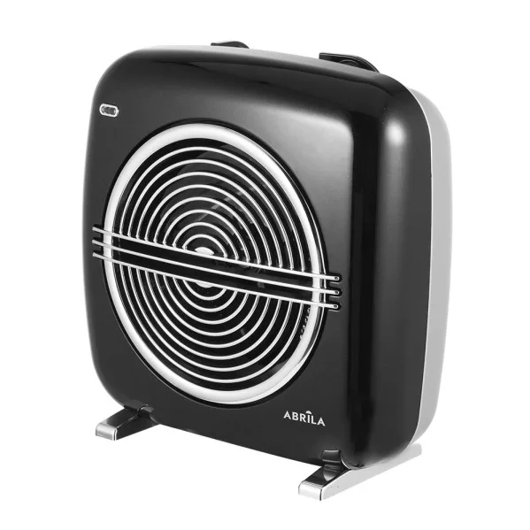 ABRILA - Termoventilador Eléctrico Vicenza 2000W Negro/Gris con Termostato Regulable | 2 Potencias y 3 Funciones | Sistema de Seguridad | 28x27,5x14,5cm