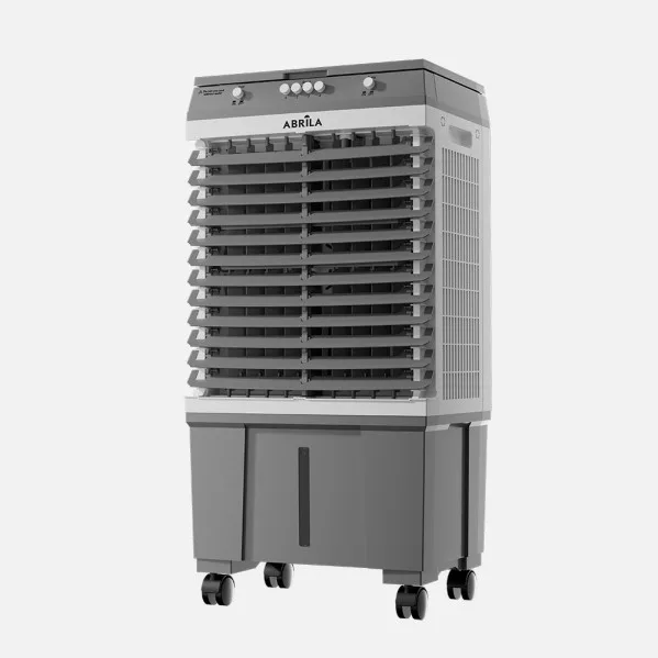 Climatizador industrial titanic gris/blanco 65w 3vel 20l oscilante 4acumulad.frio humidificador 77x38x28cm