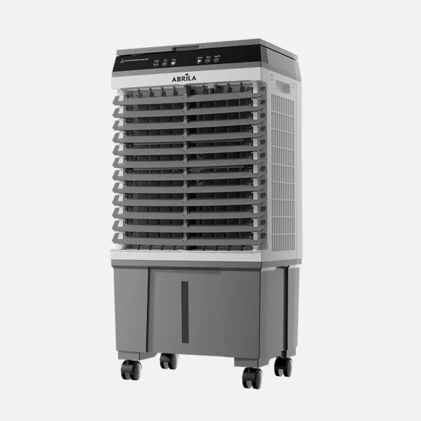 Climatizador industrial halibut gris/blanco 65w 3vel 20l oscilante 4acumulad.frio c/remoto humidificador 77x38x28cm