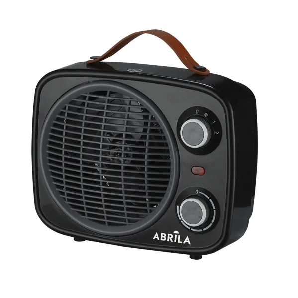 Termoventilador hoguera 2000w negro/gris 2potencias 3funciones termostato reg.seguro,asa 25,5x25,5x13cm