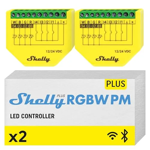 Shelly · unterputz · plus rgbw pm · 2er pack · led lichtcontroller · wlan · bt