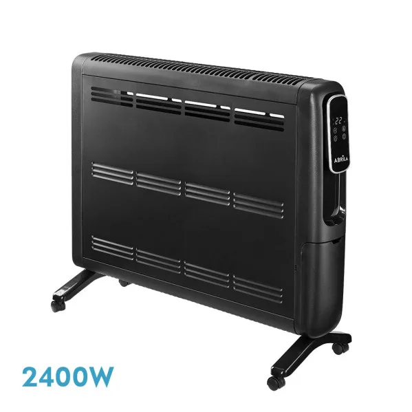 Emisor termico alum. alpino 2400w negro 2pot displ ay c/remot.antiv.temp.reg.61,8x67,5x25,5