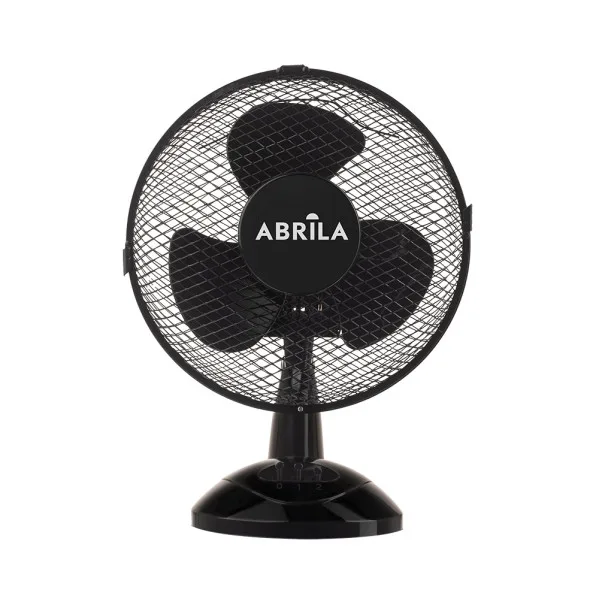 Ventilador sobremesa pizarro pequeño negro 2velocidades 25w orientable fijo y rotatorio 36x27x17cm
