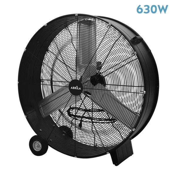 ABRILA-Ventilador Industrial Maximum 630W | 3 Aspas de Aluminio | 2 Velocidades | Fácil Traslado