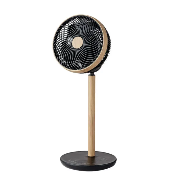 Ventilador de pie colibri negro/madera 25w 12vel 70x28,5x28,5cm 3asp motor dc c/remoto y temporizador