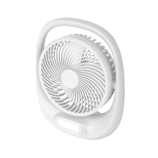 ABRILA- Ventilador Inalámbrico Sobremesa Águila Blanco | 5W | 3 Velocidades | Recargable con Luz LED | Orientable 180º