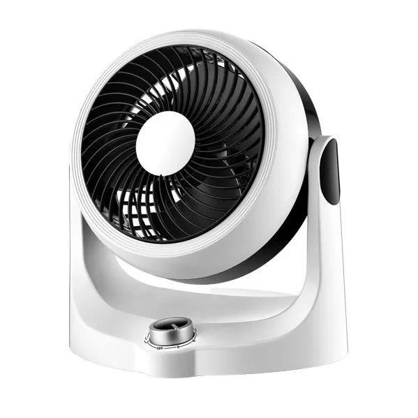 FABRILAMP Ventilador Sobremesa Cartago Blanco/negro 40w 3velocidades 3aspas Fijo Y Rotatorio Orientable 28,3x25,7x19cm