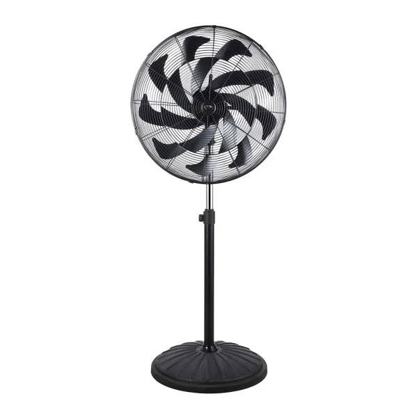 Ventilador pie indust.centurion negro1velecidad 300w 16asp fijo y rotat.oscilante regx65x59cm