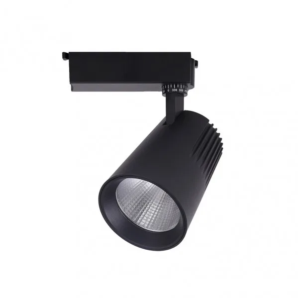 Foco carril 20w 4000k telma negro 1800lm 36º orientable 330º regx15,5x8,2 cm