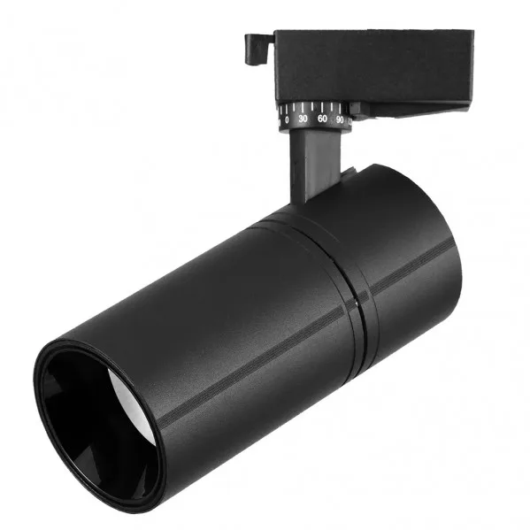 Foco carril 30w 6000k anzo negro 2700lm 36º orientable 330º regx22x7,5 cm