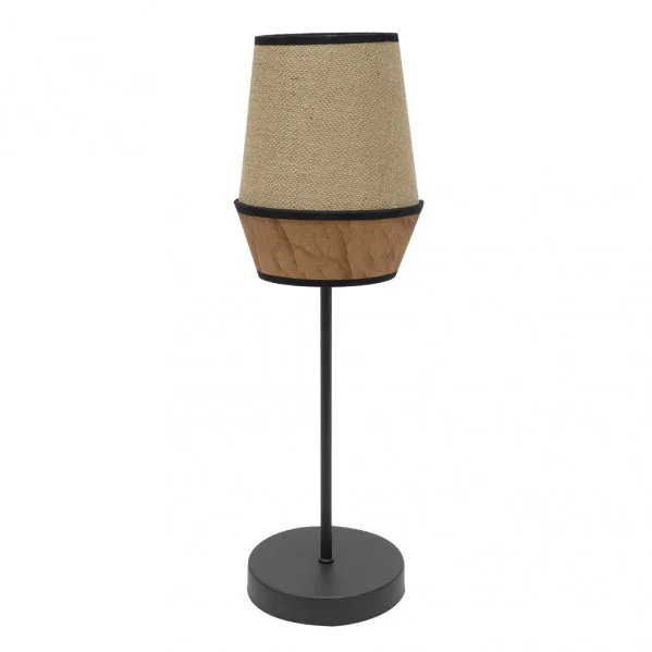 Sobremesa alto campana 1xe27 saco/marron 74x25x25 cm