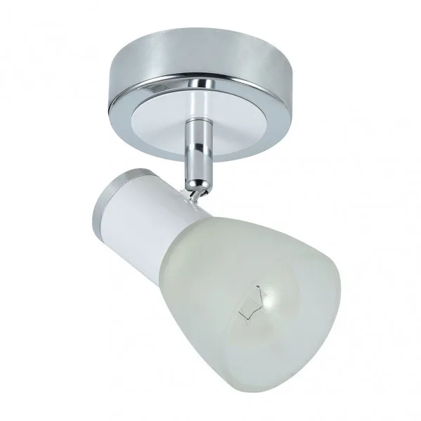 FABRILAMP Oferta En Foco Para Baño Modelo Cholo Blanco/cromo