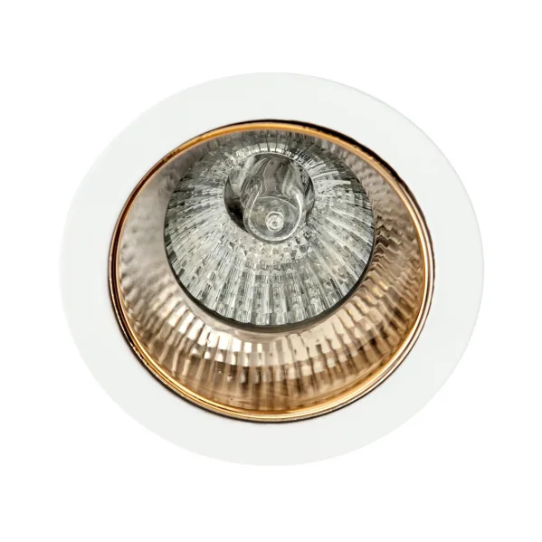 Empotrable alfabeto 1xgu10 oro/blanco 8d orientable