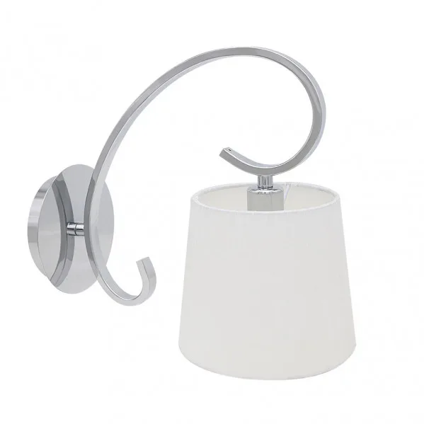 Aplique bogota 1xe14 cromo pantalla blanca 25x15x28 cm