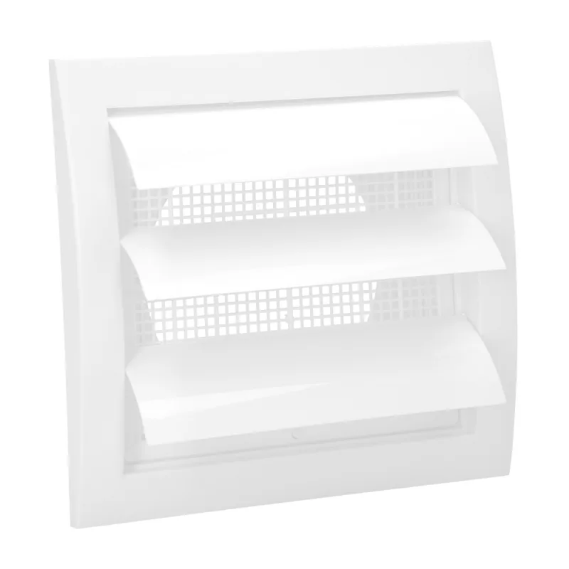 Rejilla de plastico con malla posterior y lamas movibles 15x15 cm
