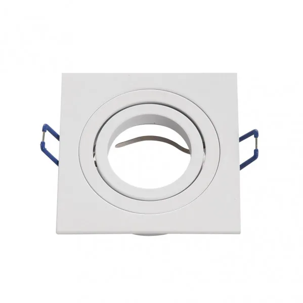 FAB 14348CU01 | Empotrable Orient.cenote 1xgu10 Cuadrado Blanco 2x9,2x9,2 Cm 8 De Corte. C/portalampara