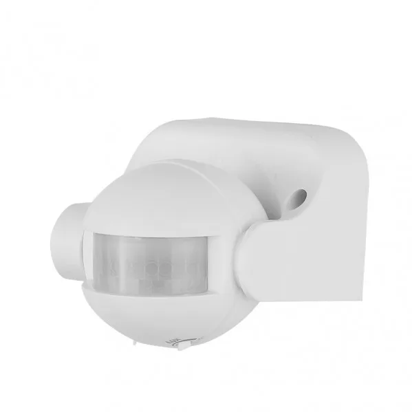 Sensor movimiento detector ip44 blanco 8x8,5x11cm 360º alcance hasta 12 m