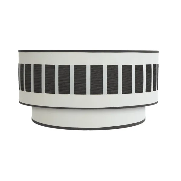 Aplique ivanna 1xe27 blanco-madera negra 17x30x15 cm