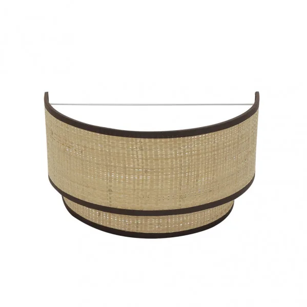 Aplique roque 1xe27 natural/marron 17x30x15 cm