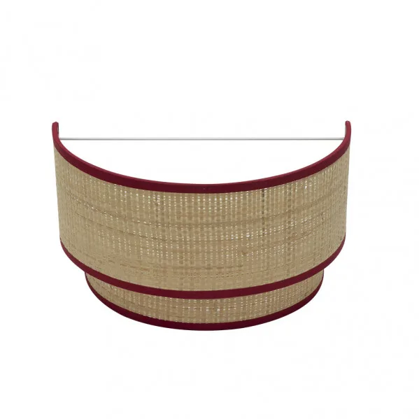 FABRILAMP Aplique de pared con detalle rojo modelo Roque