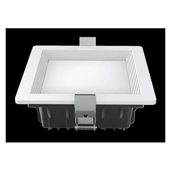 Downlight led intego pro cuadrado 21w 1130lm 6x14x14 cm blanco 6400k corte 12x12 cm