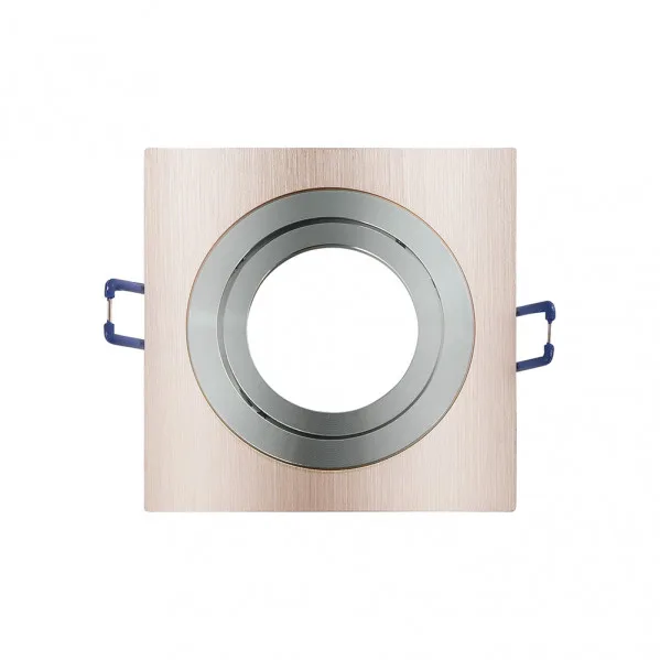 FAB 14348CU71 | Empotrable Orient.cenote 1xgu10 Cuadrado Champ/cro 2x9,2x9,2 Cm 8 De Corte. C/portalampara