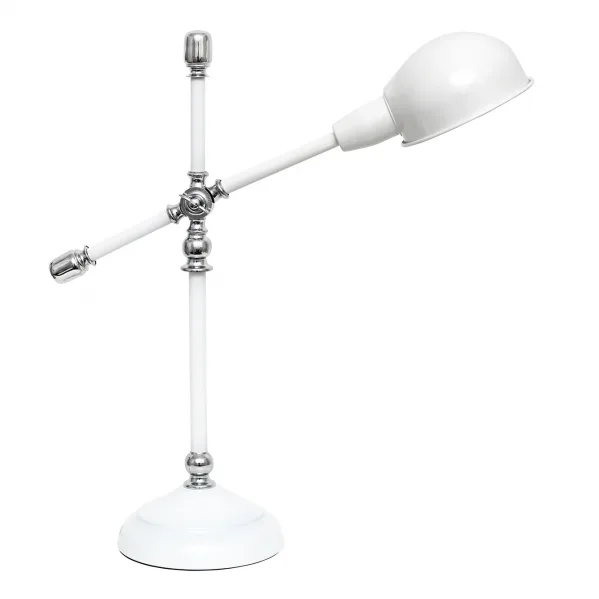 Flexo Lujan 1xe27 Blanco Brillo/cromo 56x50x18 de FABRILAMP.