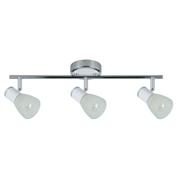 Regleta Cholo Blanco/cromo Con 3 Focos Orientables