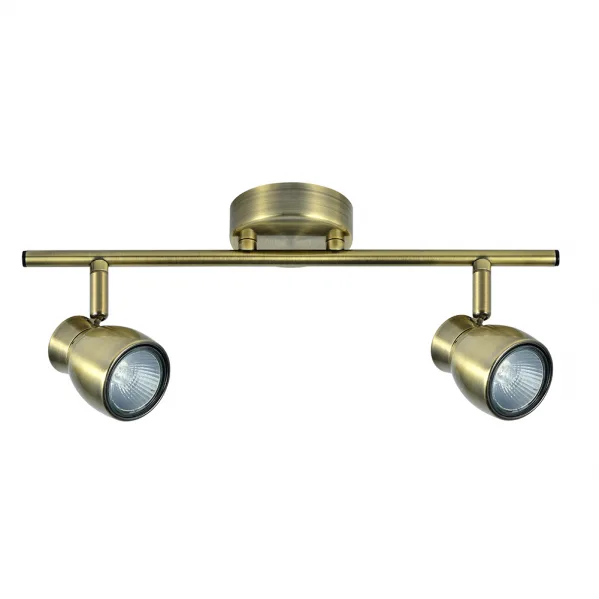 FABRILAMP Regleta 2 luces modelo CHACHO cuero para bombilla gu10