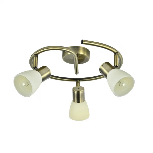 ABRILA Iluminacion Para Baño Plafon Cholo 3 Focos Cuero