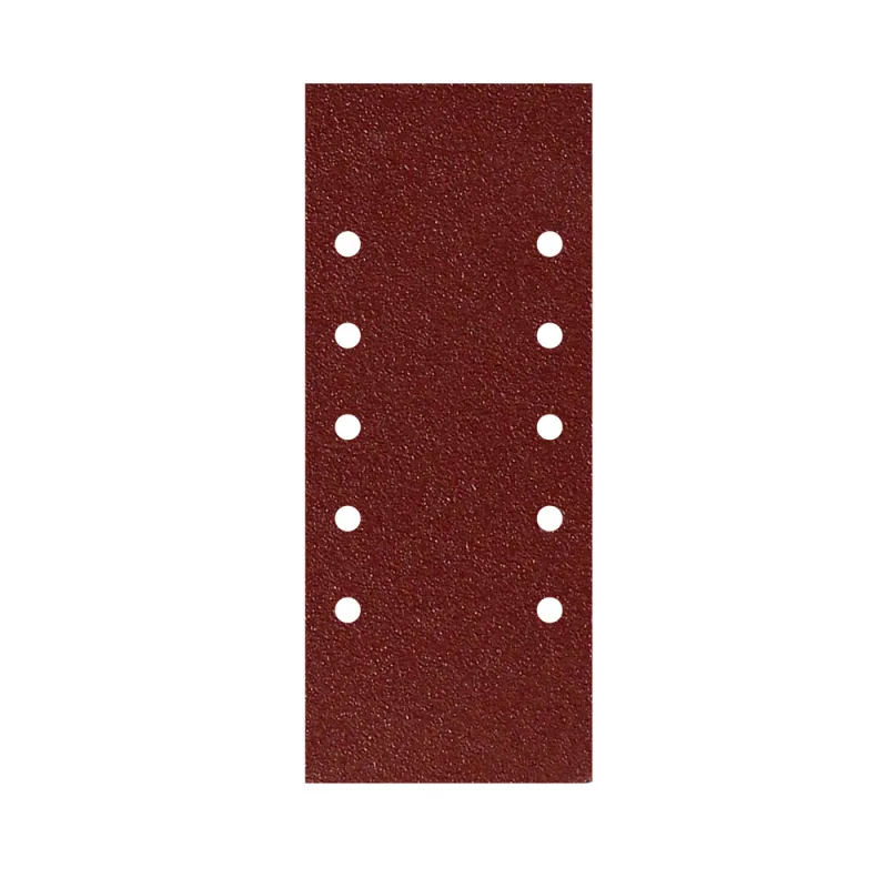 WOLFPACK LINEA PROFESIONAL Lija Recambio Con Velcro 115x280 mm. con Agujeros Grano 180 (10 Piezas)