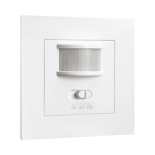 Sensor encastrar movim. e infrarr. move vi blanco alcance 9m 160º ip20 8,2x8,2x5 cm corte 7x7 cm regulable tiempo e intensidad
