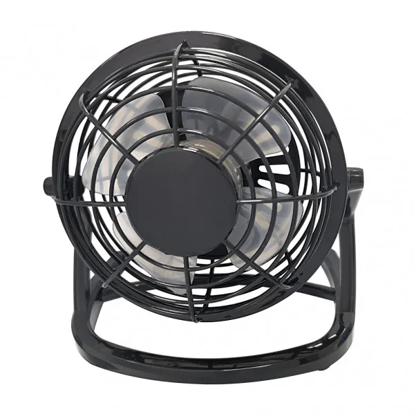 Miniventilador sobremesa tango 2,5w 5v negro 14,5x14,5x10 cm orientable alimentacion mediante puerto usb