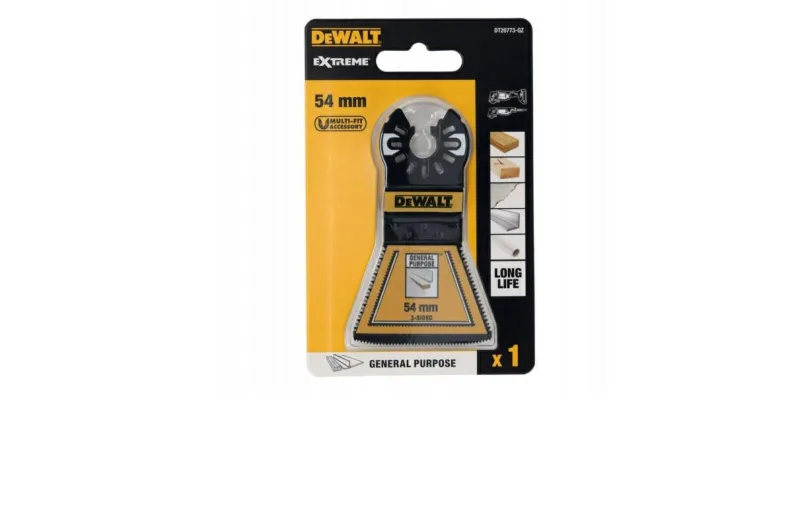 Hoja de sierra bimetálica, marca DeWalt, modelo MT brzeszczot 53mm, corte profesional en metal y madera, alta durabilidad, precisión, longitud 53 mm, uso universal