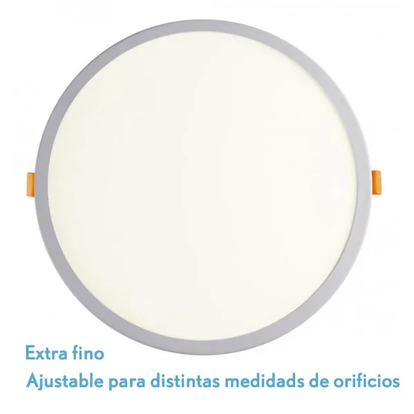 Downlight 20w 4000k blanco lejania 1x23x23 cm 1900lm empotrar corte ajustable 5-21cm