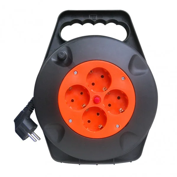 FABRILAMP 166431405 | Enrollacable 4 Enchufes Cable 5m 3gx1,5mm Cobre C/termostato De Seguridad