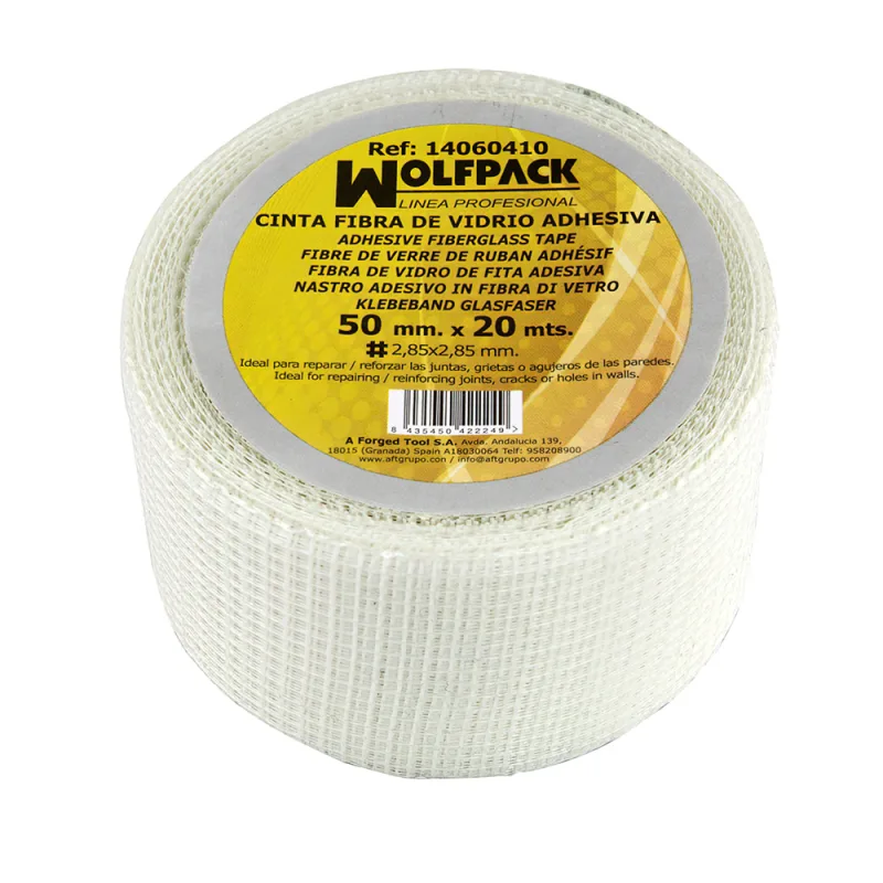 WOLFPACK LINEA PROFESIONAL Cinta Fibra Vidrio Adhesiva 50 mm. x 20 m.