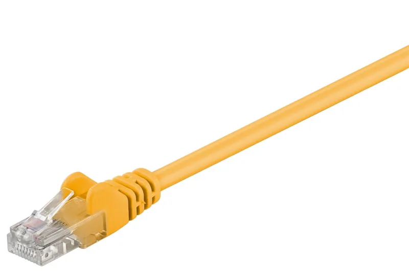 Goobay CAT 5-1500 UTP Yellow 15m cable de red Amarillo